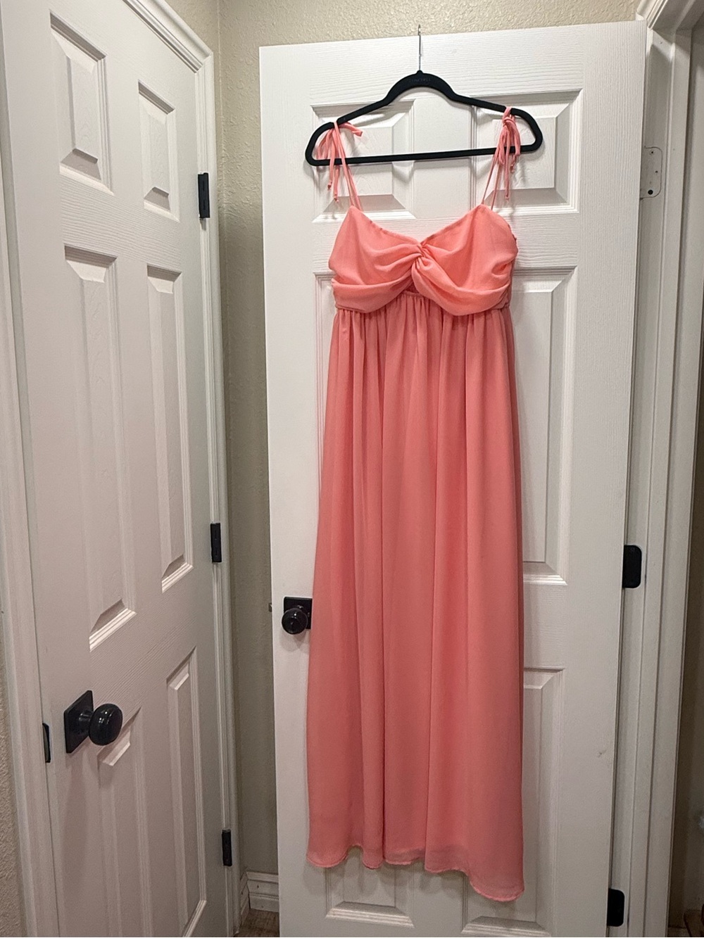 Vanilla Bay Coral Tie-Shoulder Maxi Chemise